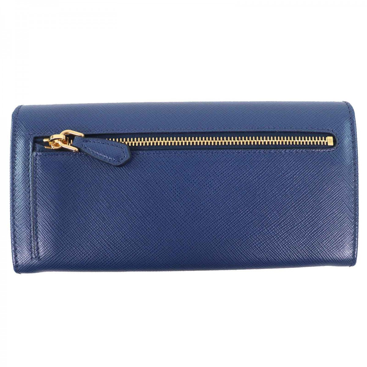 PRADA Long Wallet Purse 1MH132 Safiano leather BLUETTE Blue type SAFFIANO TRIANGOLO