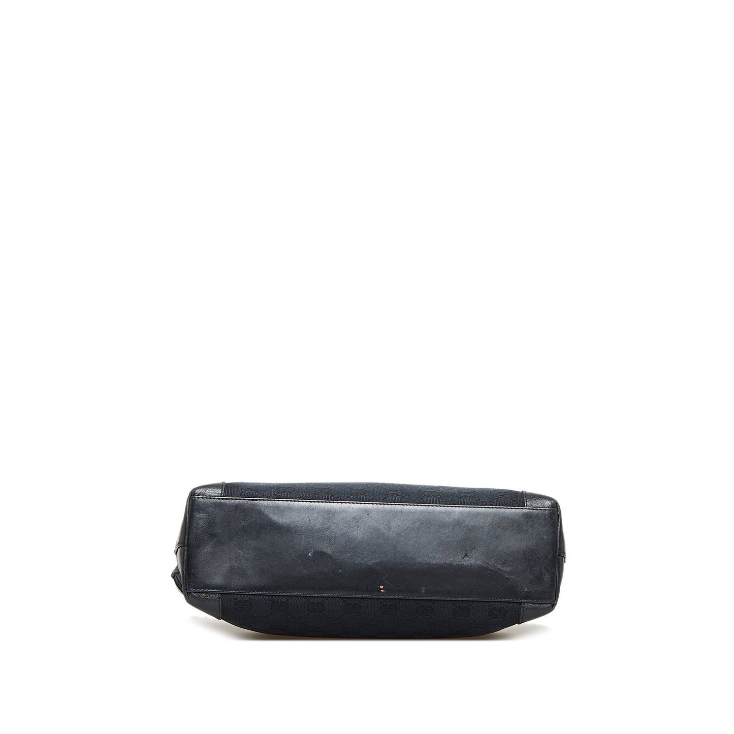 Gucci Black Leather Canvas Tote Style 23