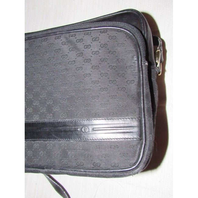 Gucci Leather Canvas Shoulder Bag