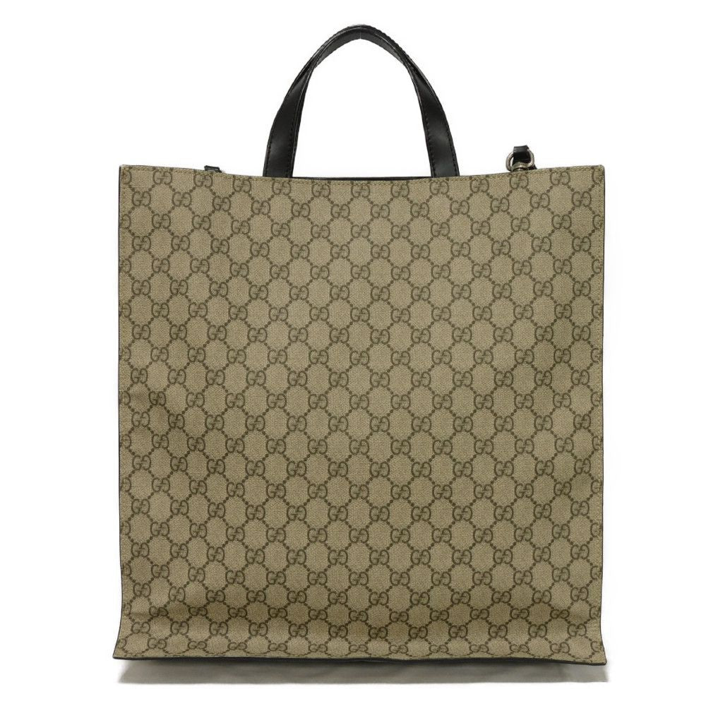 GUCCI Tote Bag 456217 K5IAN 9678 Soft GG Supreme canvas (polyurethane finish) beige Web stripe Soft GG Supreme Tote