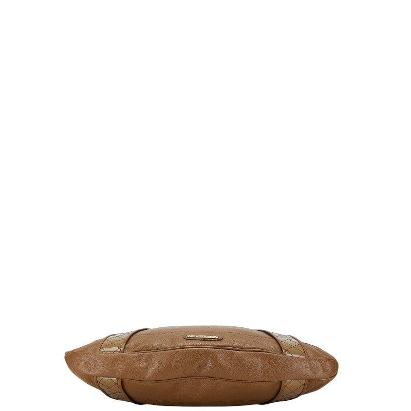 Burberry Nova Check Leather Shoulder Bag