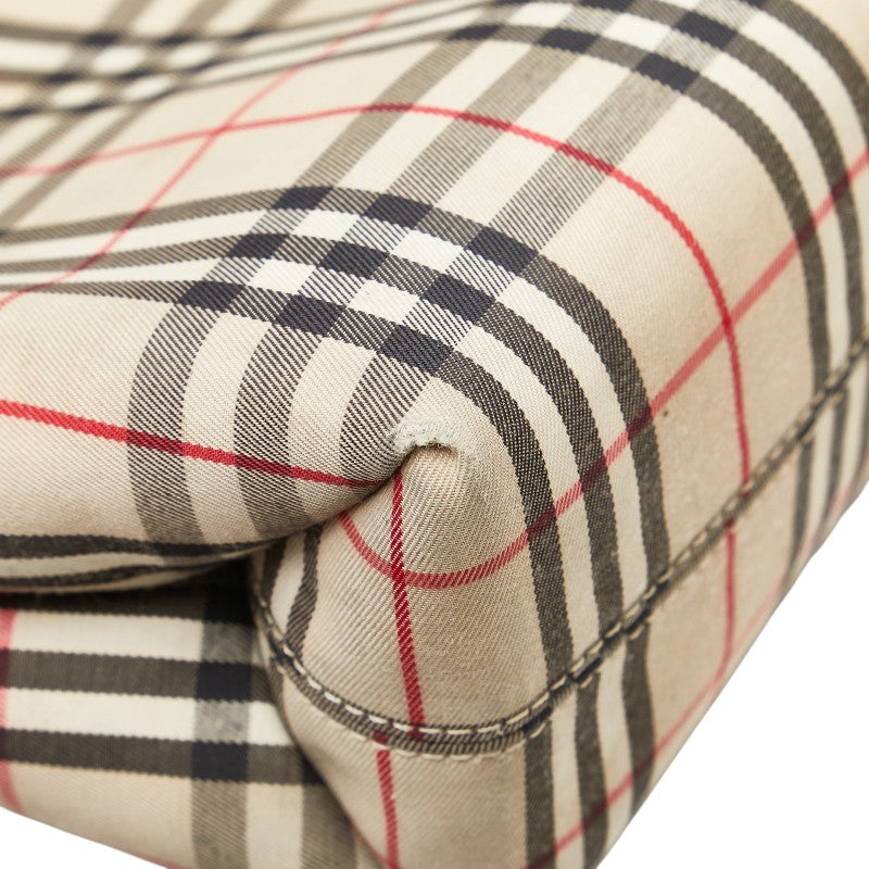 Burberry Nova Check Canvas Leather Handbag