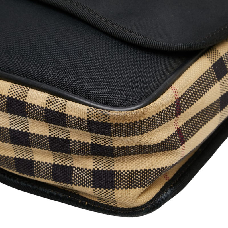 Burberry Nova Check Nylon Leather Shoulder Bag