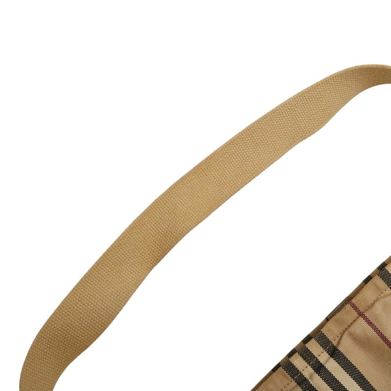 Burberry Stripe Canvas Leather Shoulder Bag