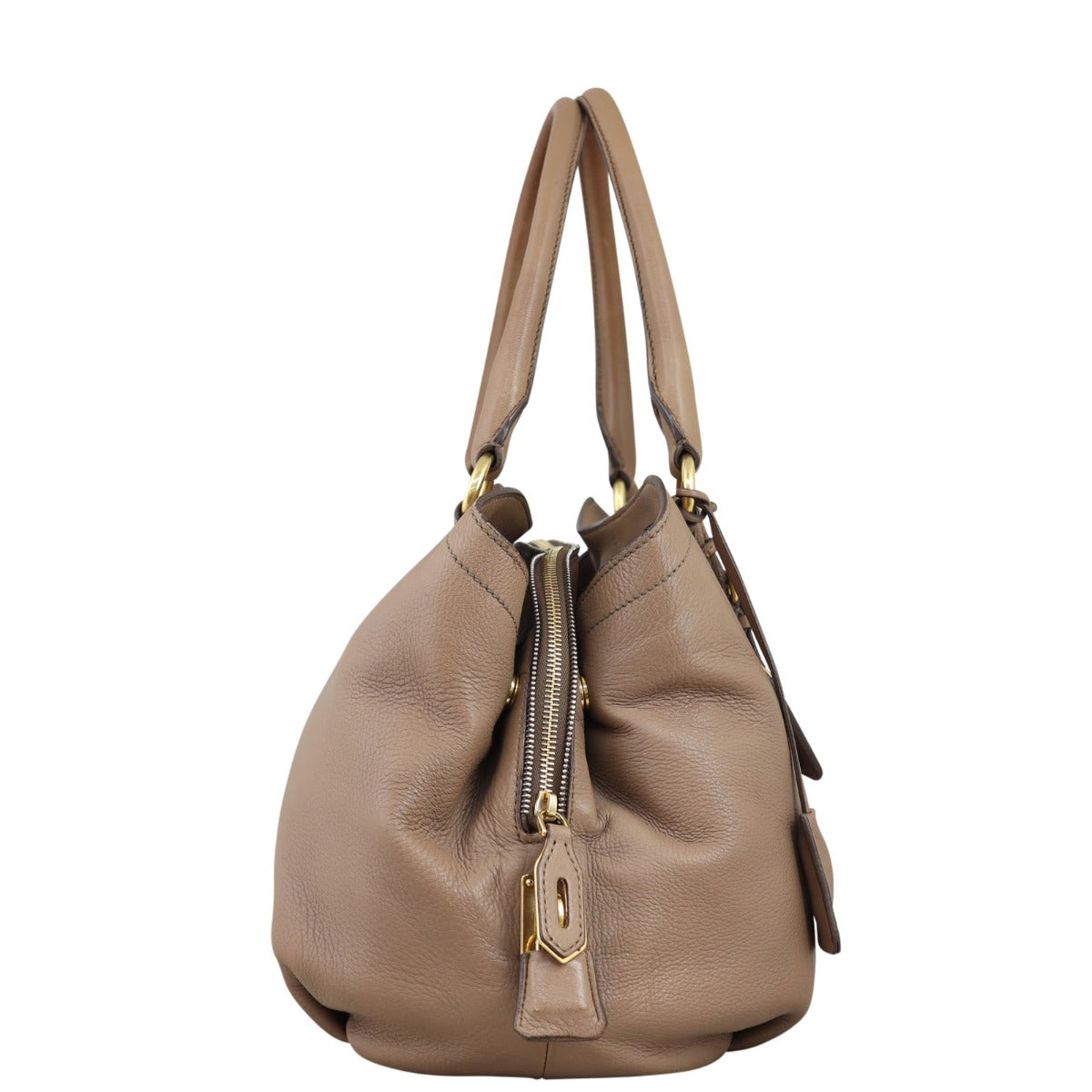 Prada Vitello Cervo Shopping Tote