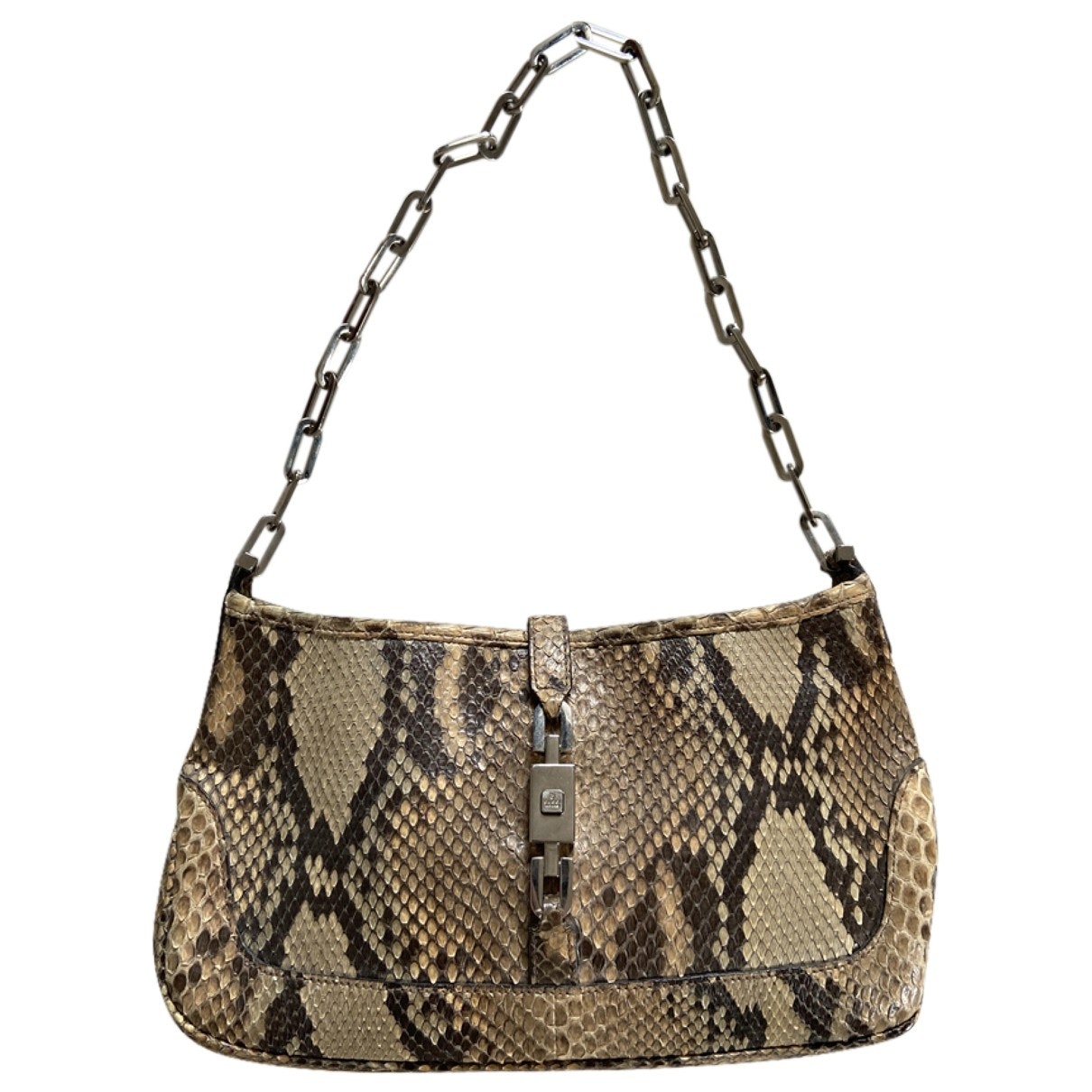 Gucci jackie beige exotic leathers handbag