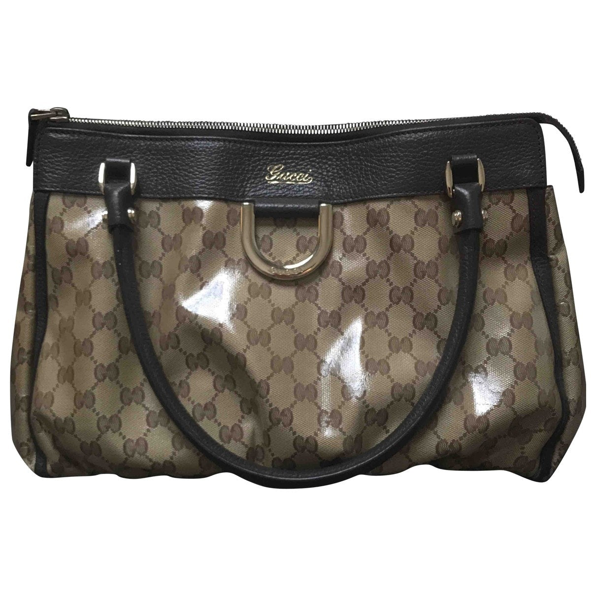 Gucci brown cloth handbag