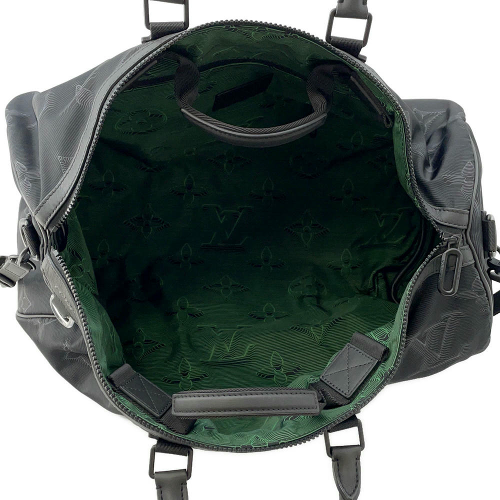 LOUIS VUITTON Keepall Bandouliere - Reversible Noir/GreenM45602 Nylon Size 50