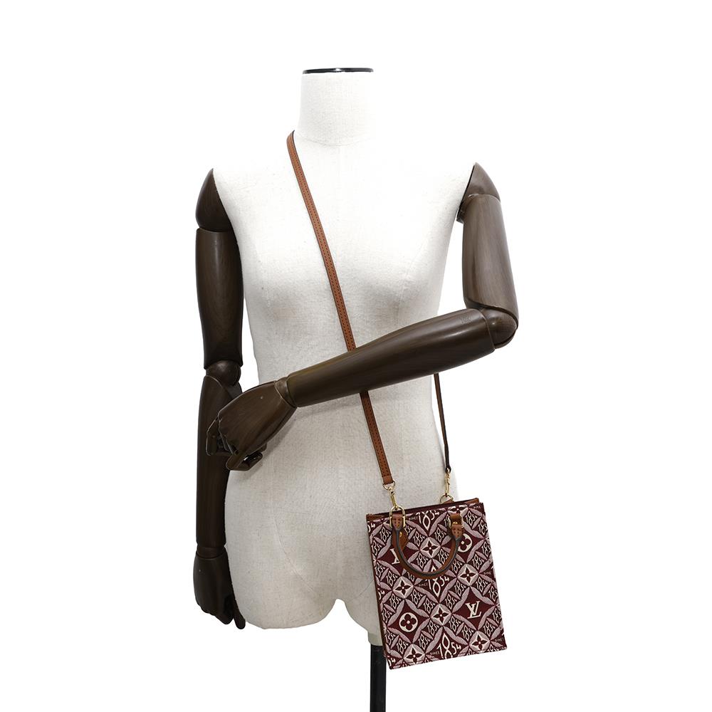 LOUIS VUITTON Petit Sac Plat BordeauxM69846 Monogram?Jacquard SINCE 1854