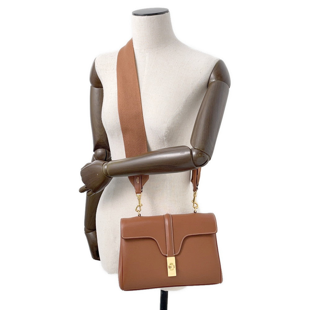 CELINE Teen Soft 16 (Season) Shoulder Tan196853CR4.04LU Calf Leather