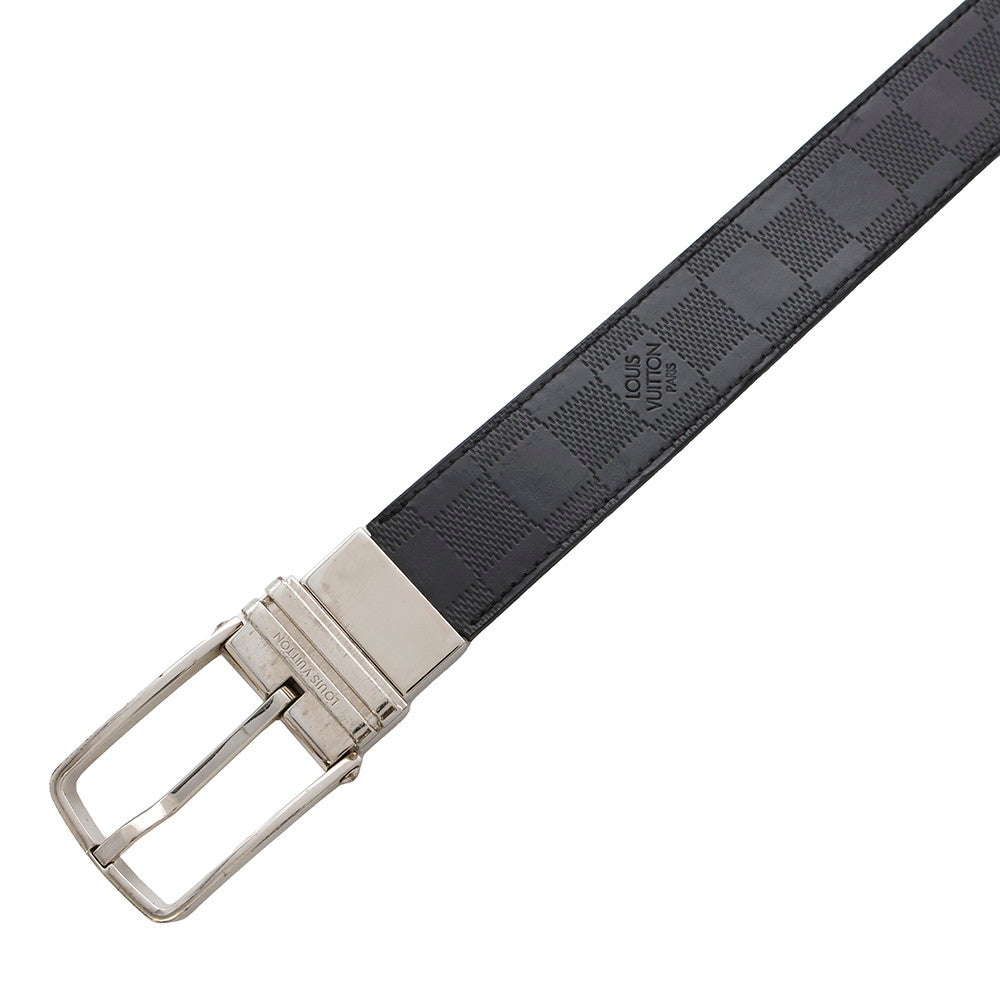 LOUIS VUITTON Belt?Boston Size 90 NoirM9674 Damier Infini Leather