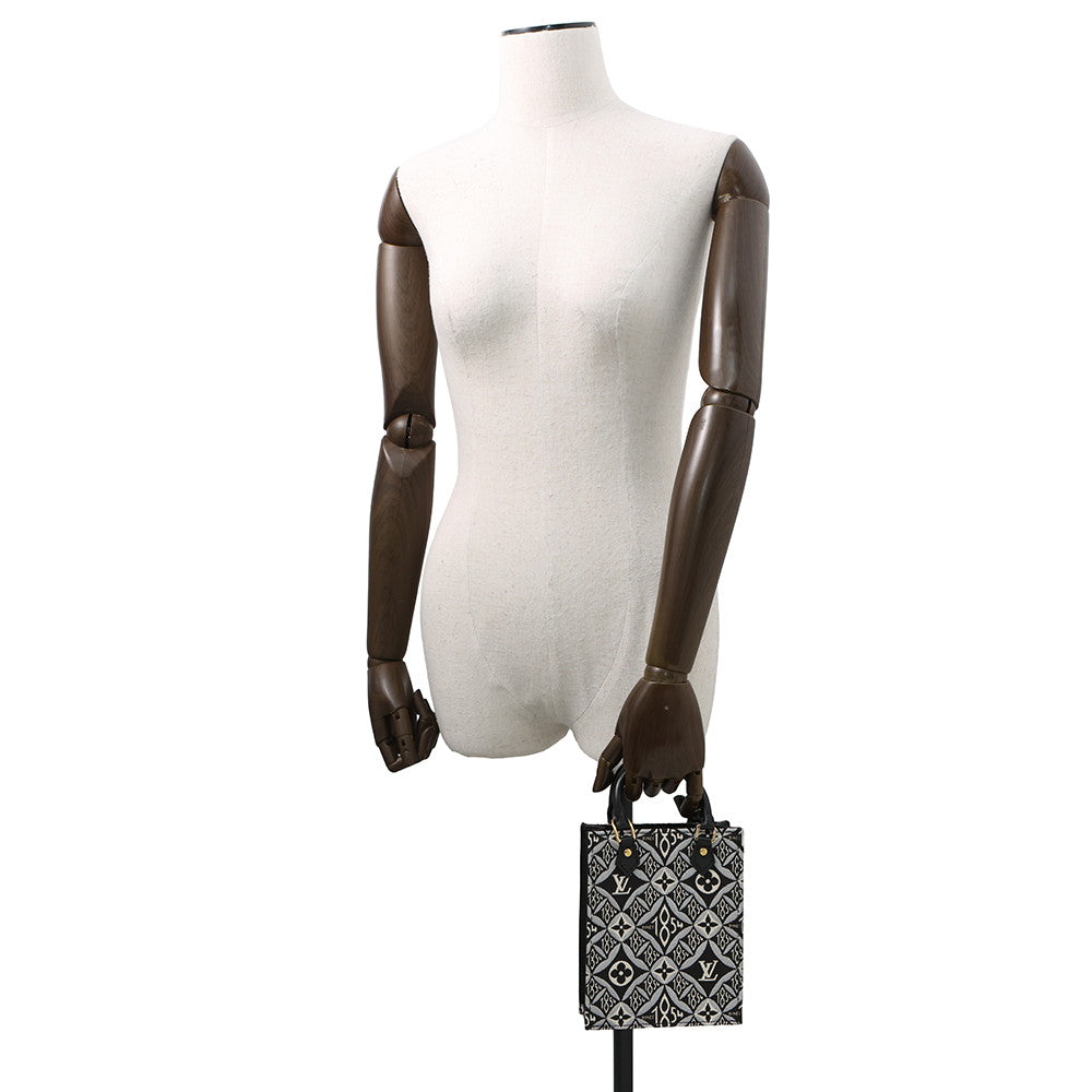 LOUIS VUITTON Petit Sac Plat NoirM80484 Monogram Jaguar SINCE 1854