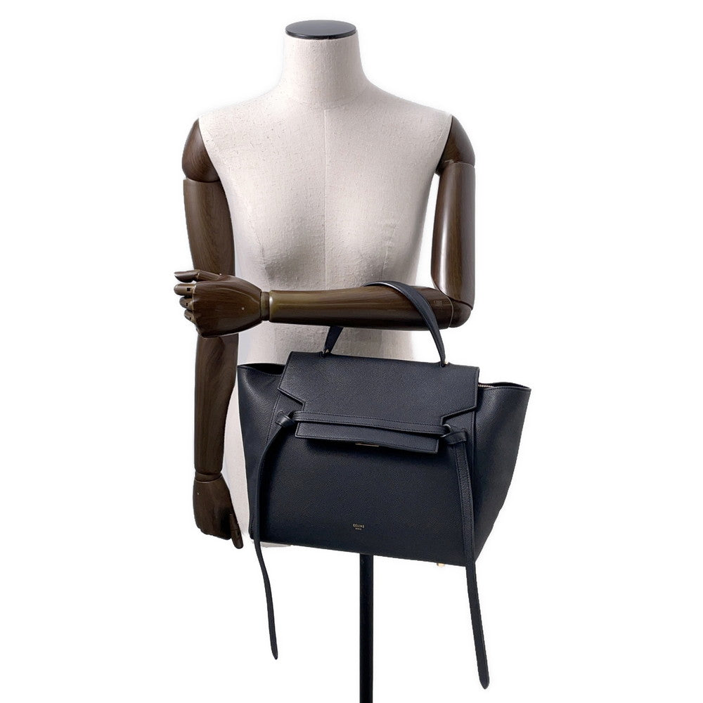 CELINE Belt bag Black Leather Size Mini