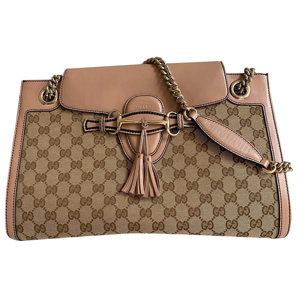 Gucci emily beige cloth handbag