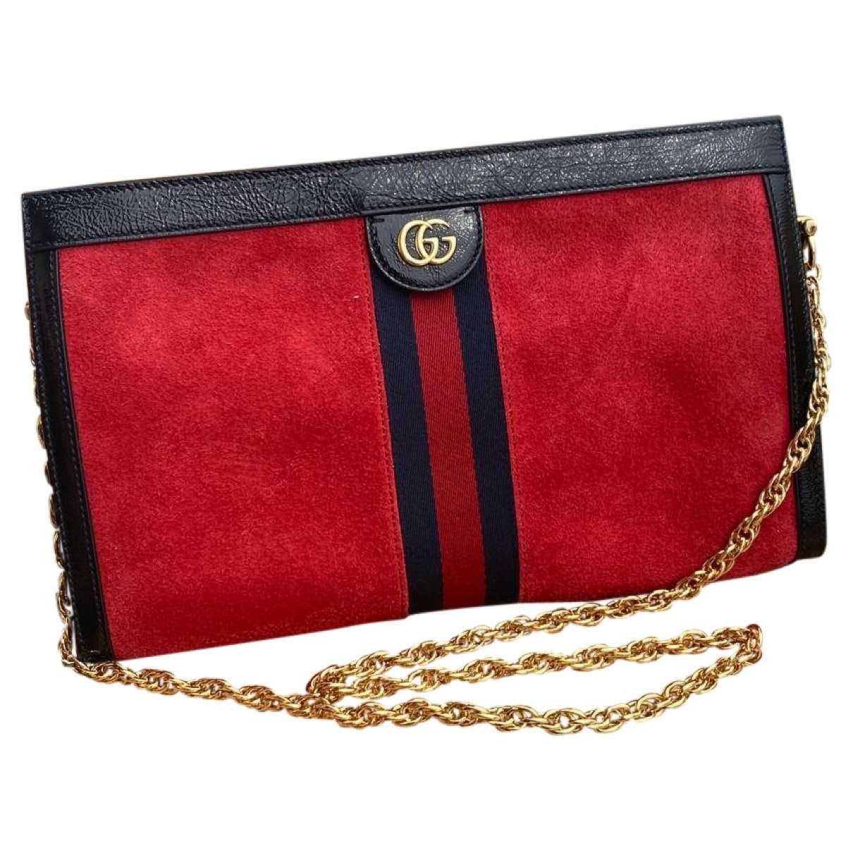 Gucci ophidia red suede handbag