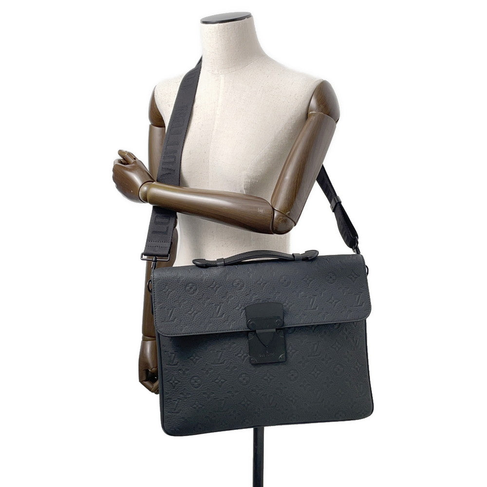 LOUIS VUITTON SPadlock?Briefcase BlackM20835 Taurillon?Monogram
