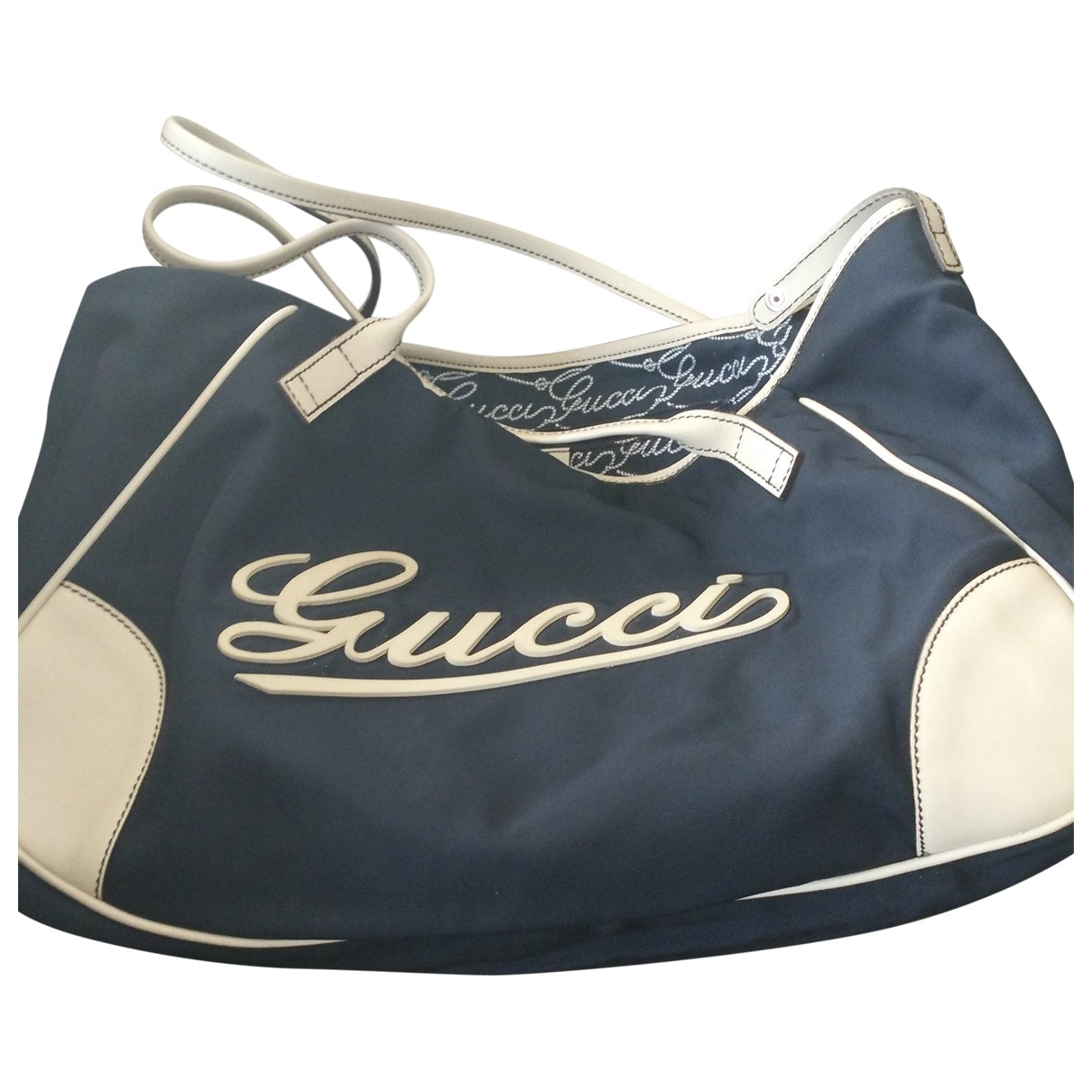 Gucci blue cloth handbag