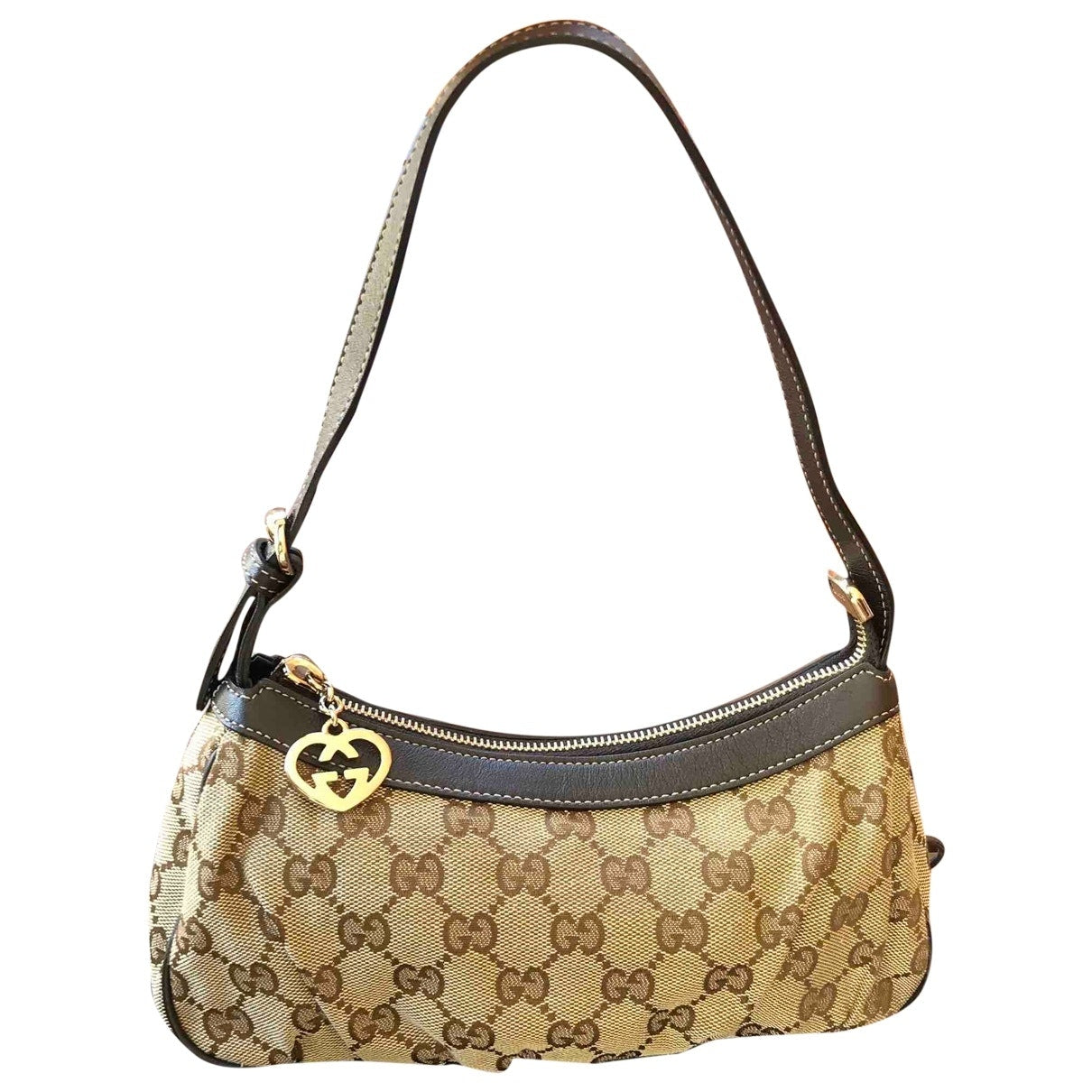 Gucci brown cloth handbag
