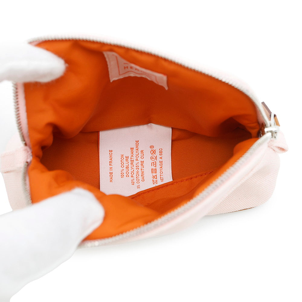 HERMES Bolide Pouch Rose pearl Canvas Size Mini mini