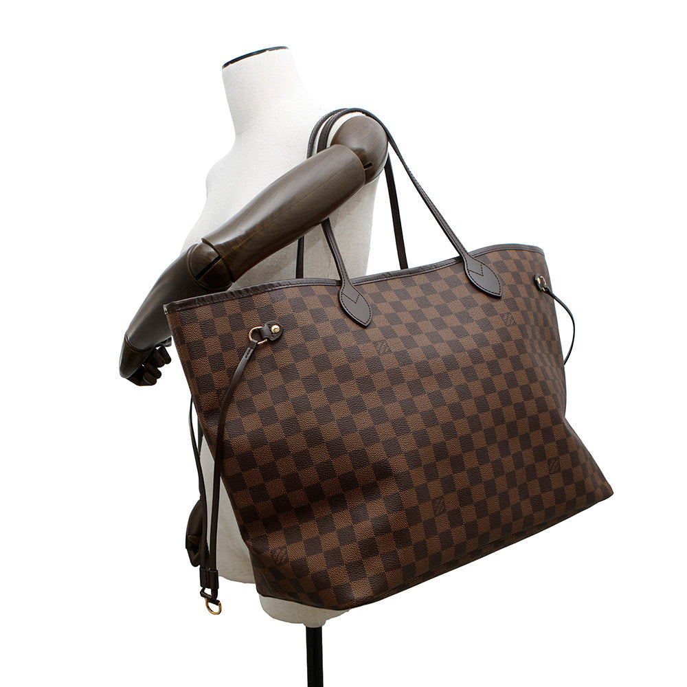 LOUIS VUITTON Neverfull RedN41357 Damier Ebene Canvas Size GM