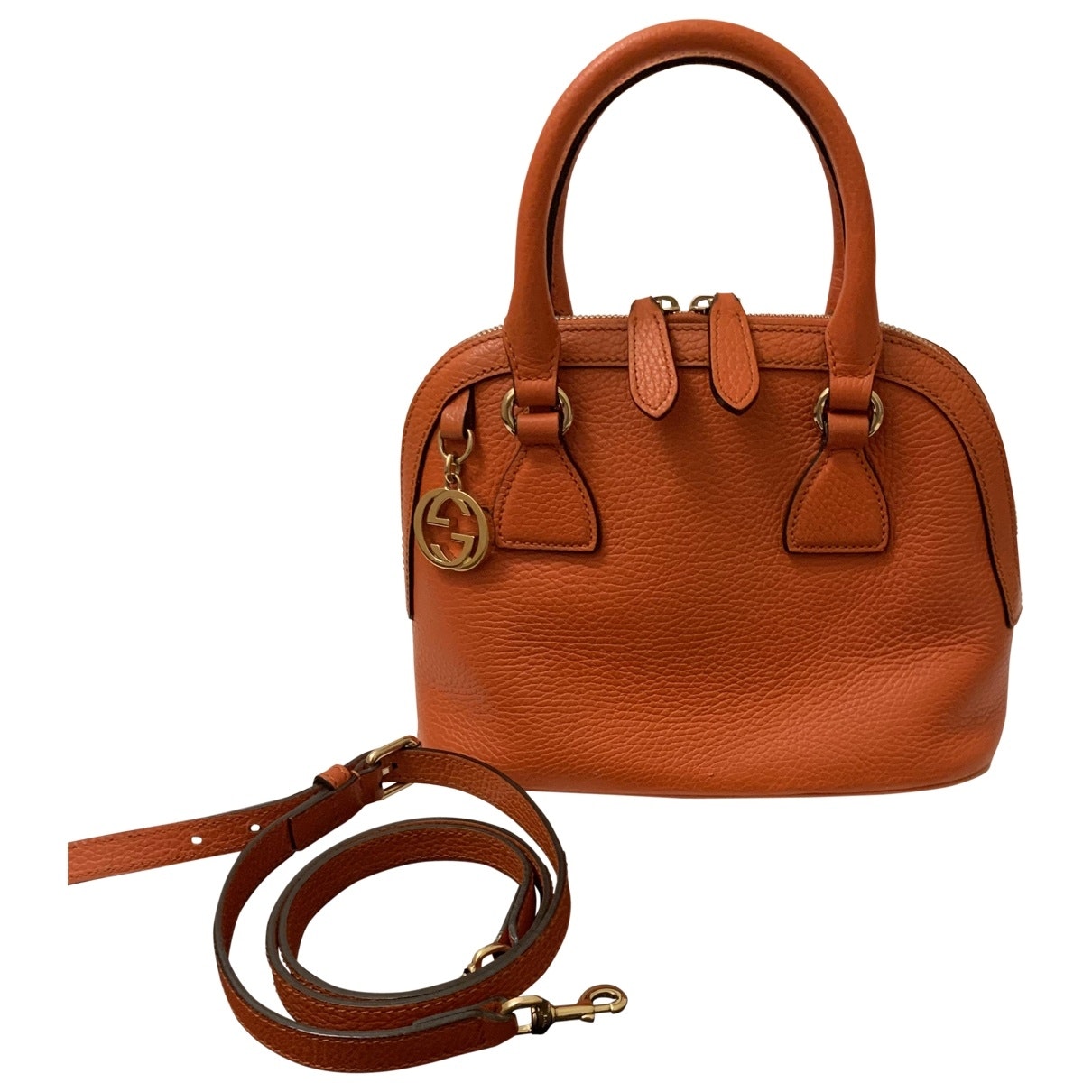 Gucci orange leather handbag