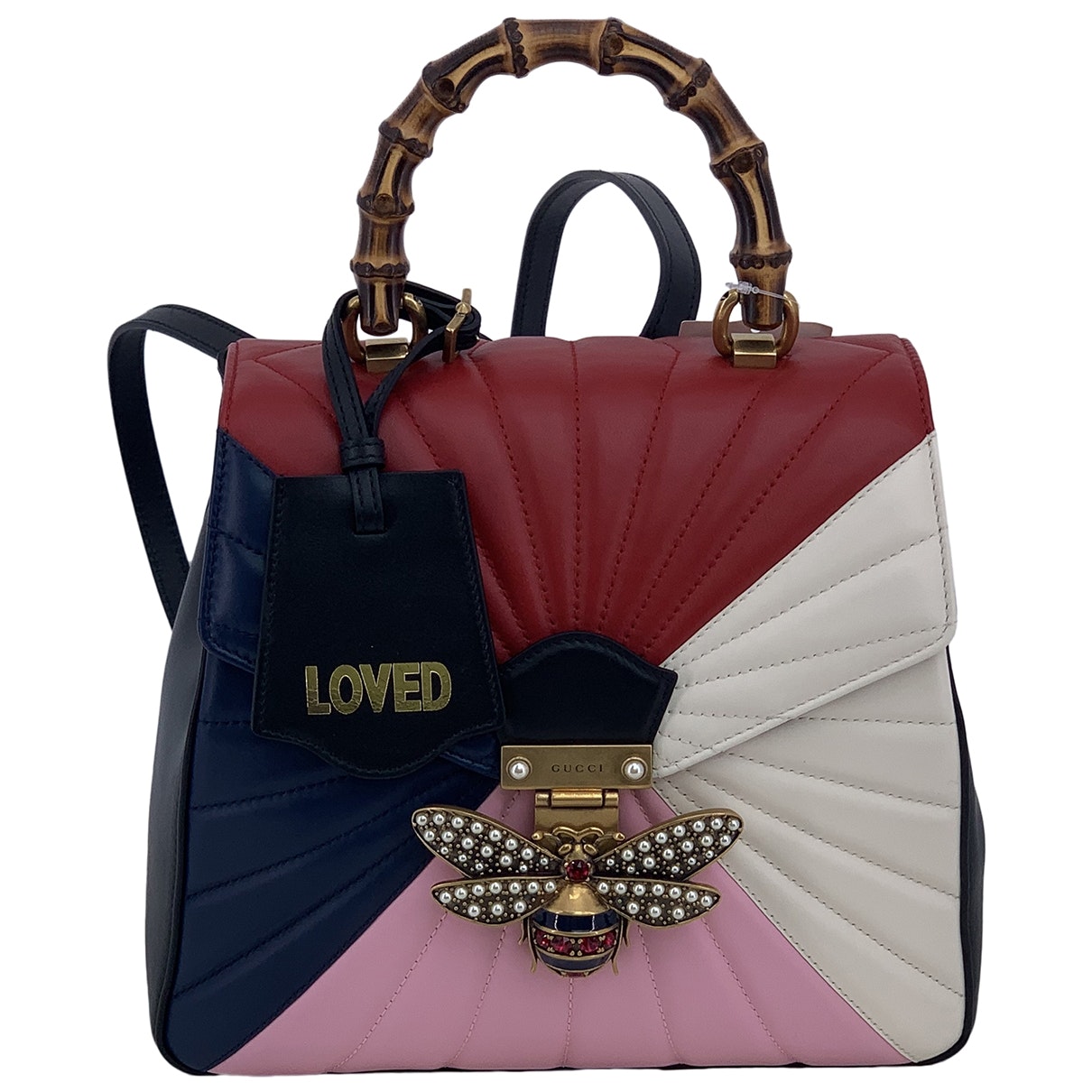 Gucci queen margaret multicolour leather handbag