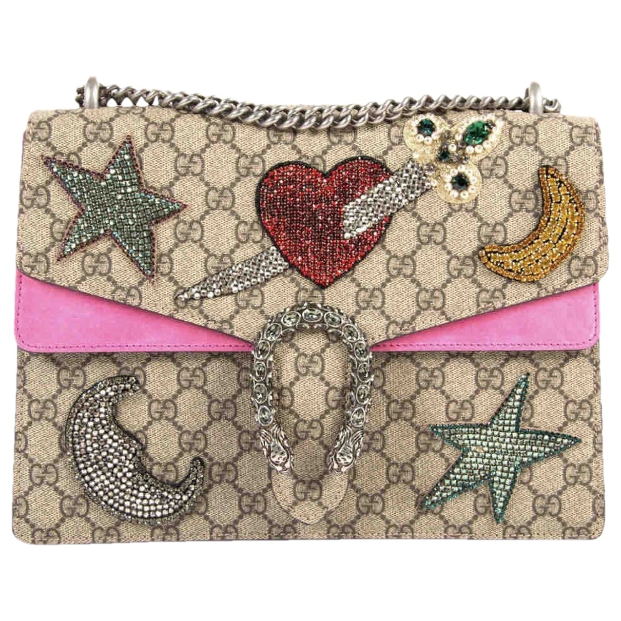 Gucci dionysus pink leather handbag