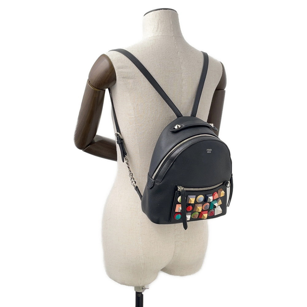 FENDI By the Way Backpack Black8BZ038 Leather
