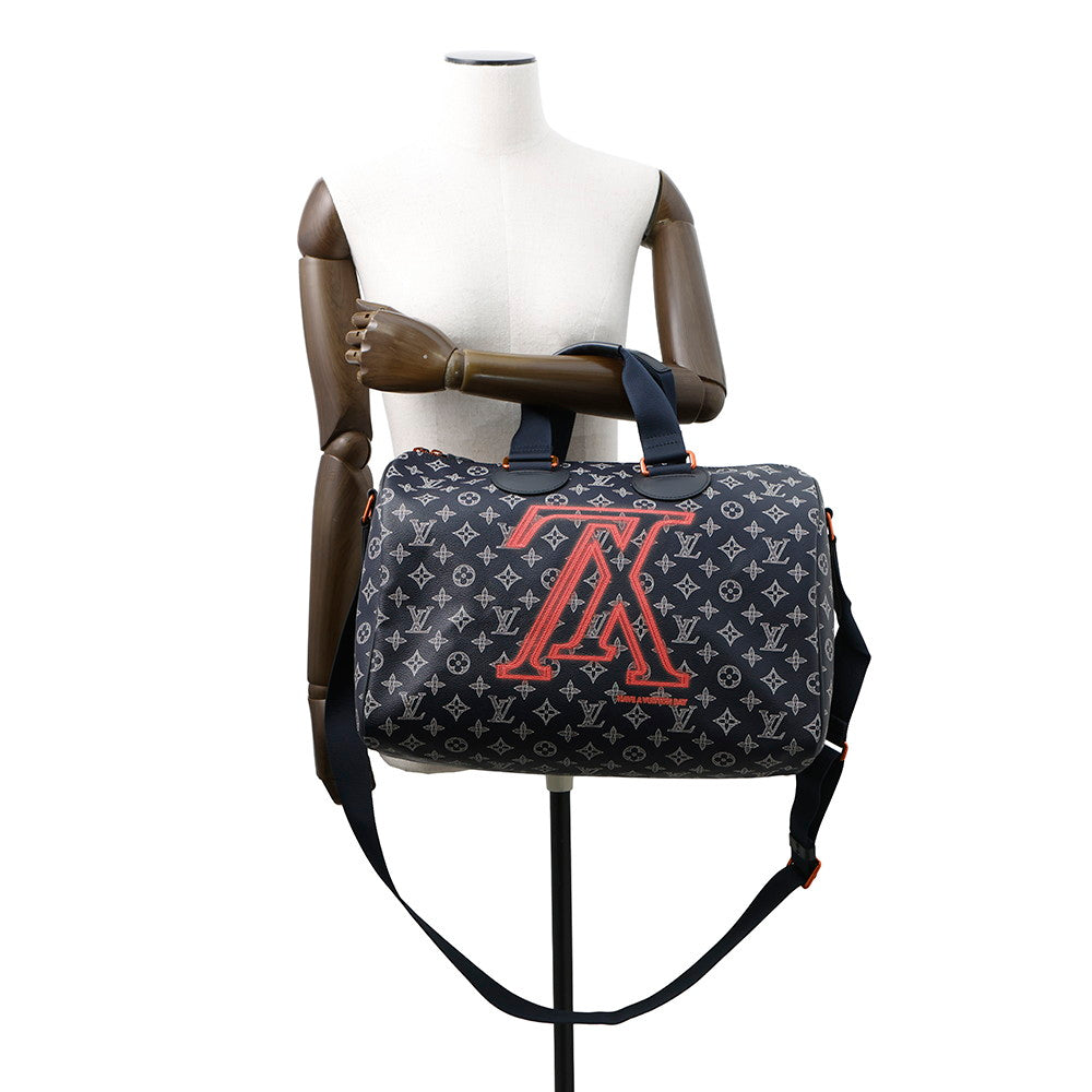 LOUIS VUITTON Speedy Bandouliere NavyM43697 Monogram Ink Size 40