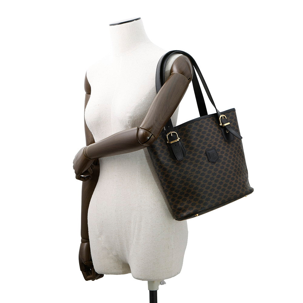 CELINE Macadam Tote Black PVC Leather