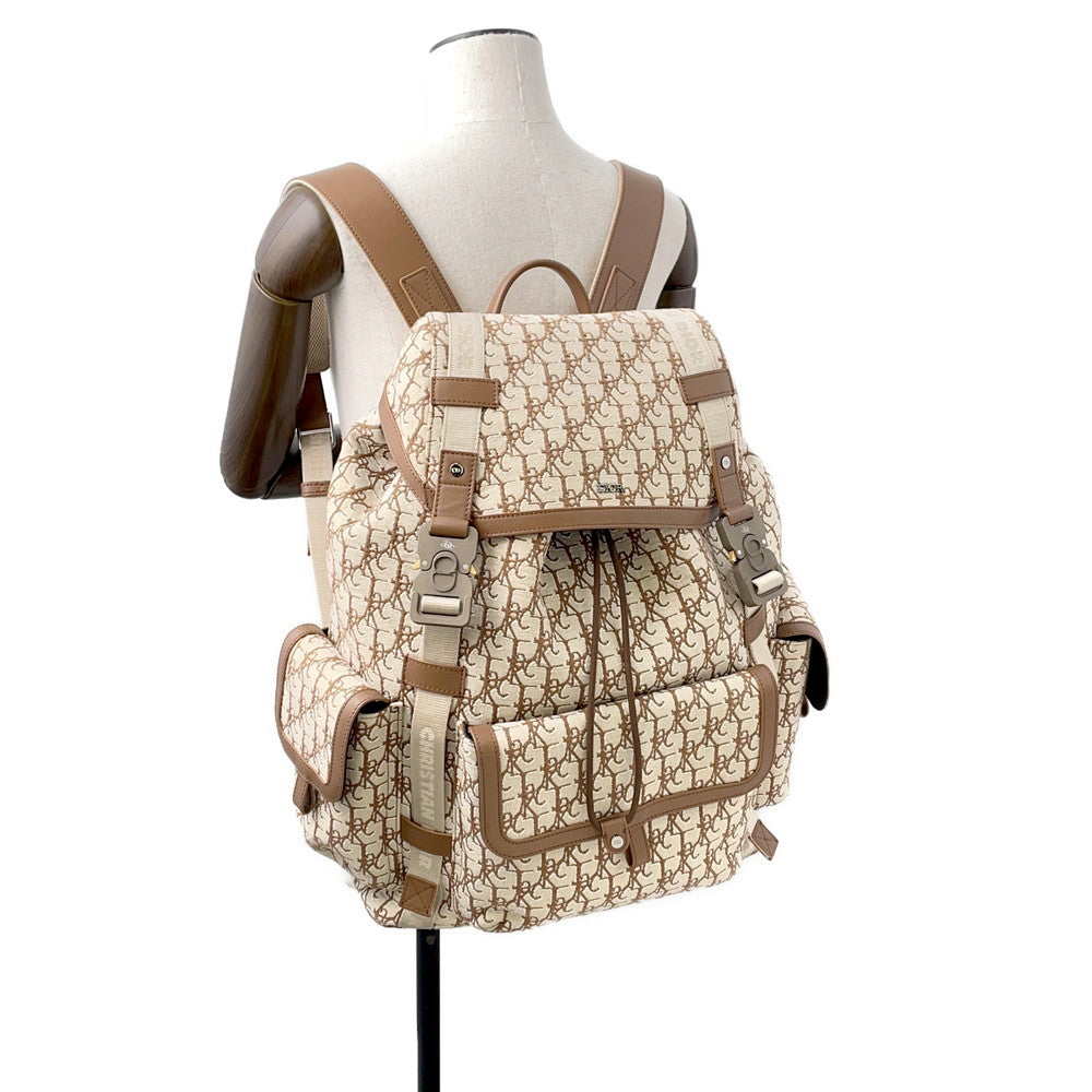Dior Backpack Cactus JackCollaboration Beige/Brown1ESBA163JOD Canvas Leather