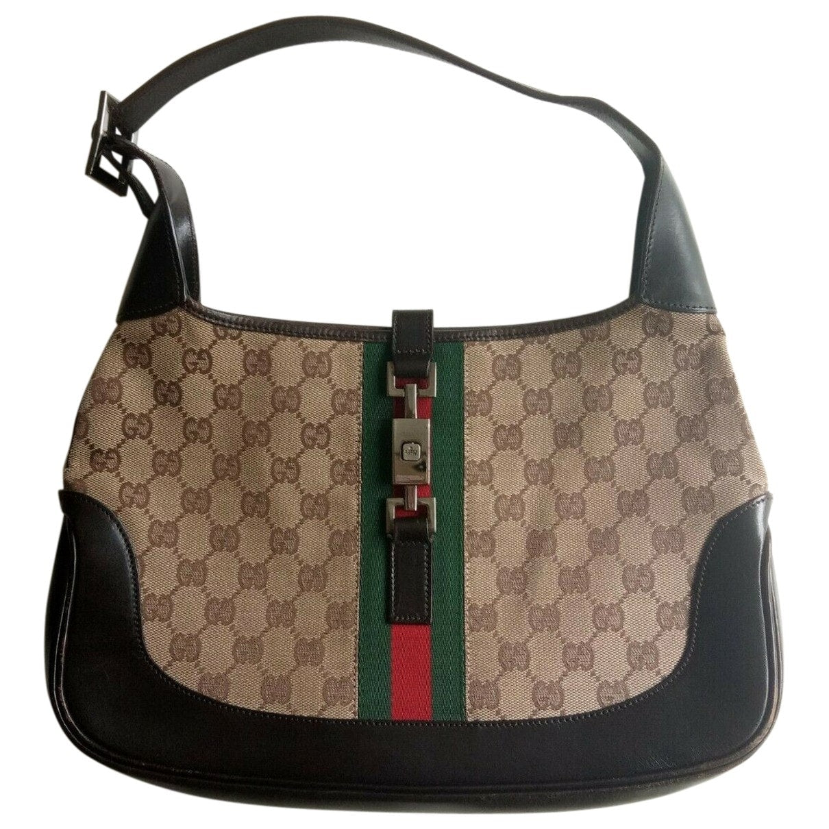 Gucci jackie beige cloth handbag