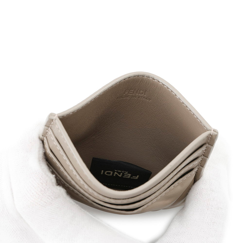FENDI ?Baguette Card Case Gray8M0445 Nappa Leather