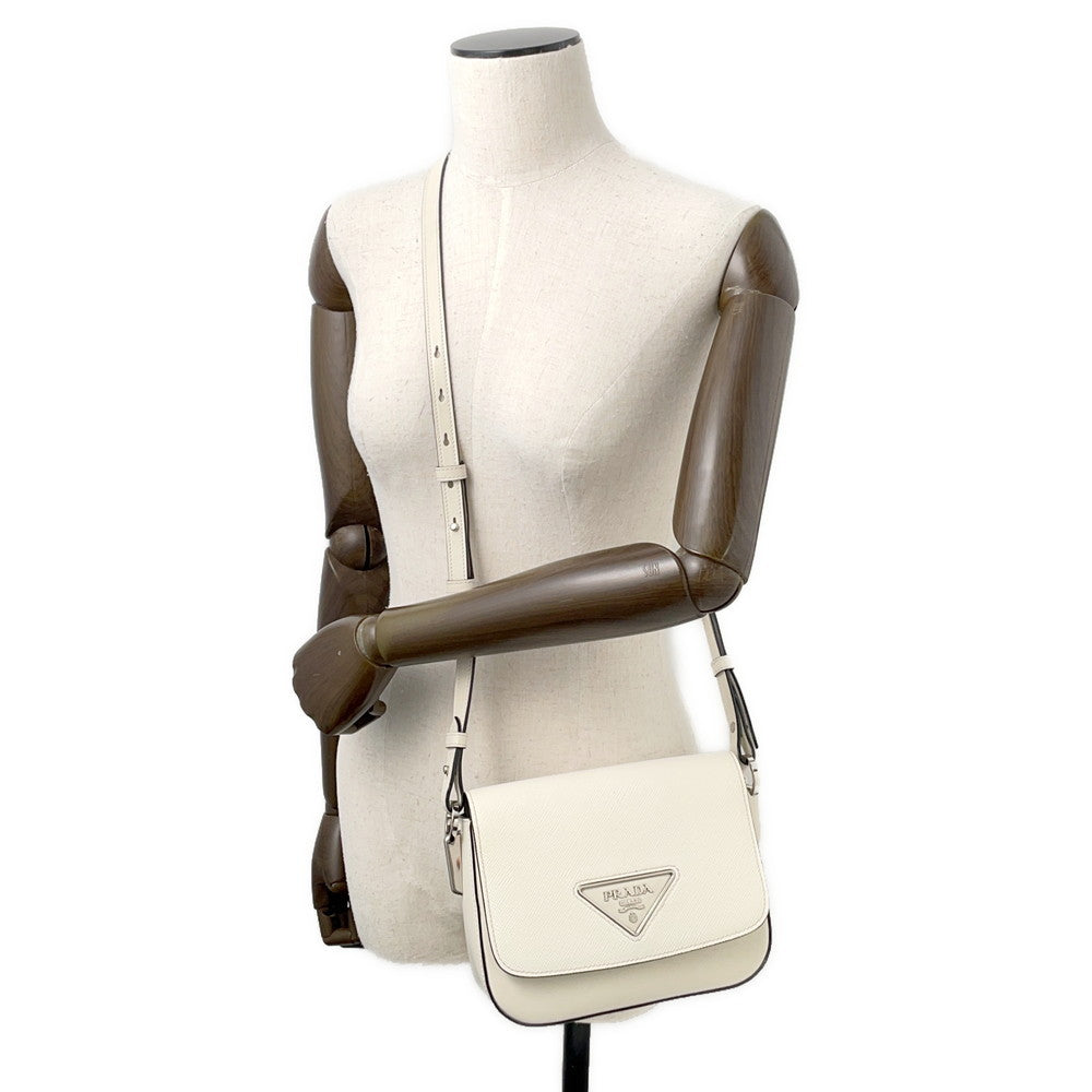 PRADA Identity Shoulder Bag White1BD249 Saffiano LeatherLeather