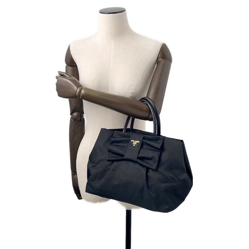 PRADA Ribbon Tote Bag BlackBN1601 Nylon