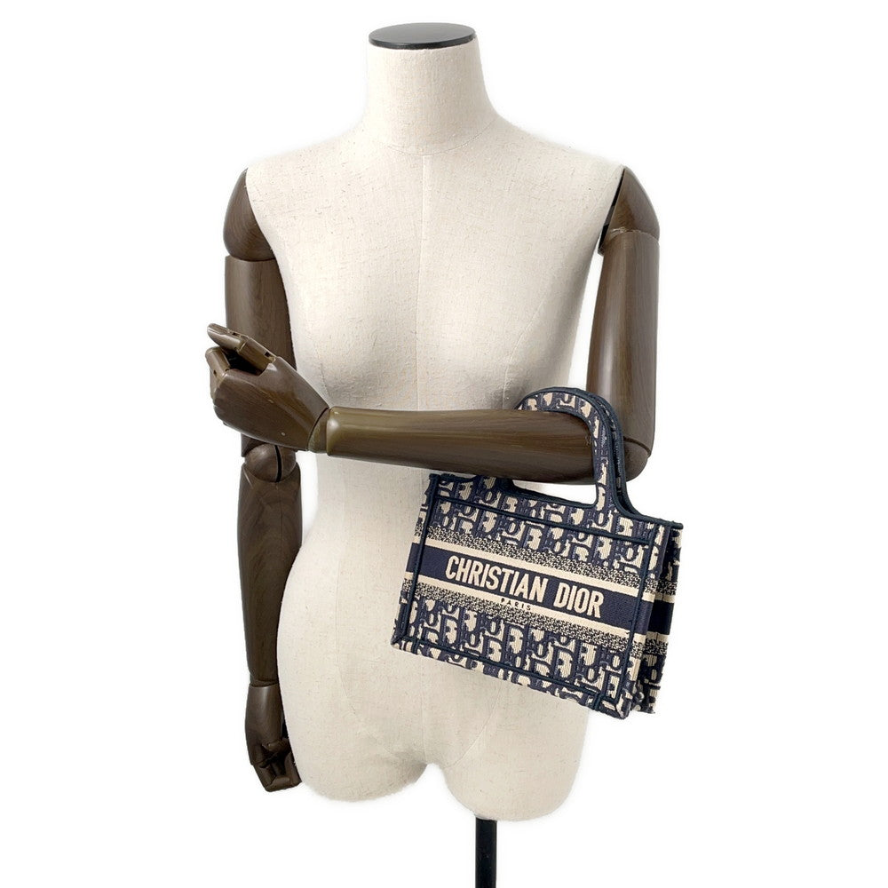 Dior Oblique Book Tote NavyS5475ZRIW Canvas Size Mini