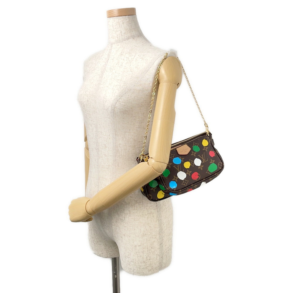 LOUIS VUITTON LV x YK Multi?Pochette Accessoires RedM46385 Monogram Painted Dot