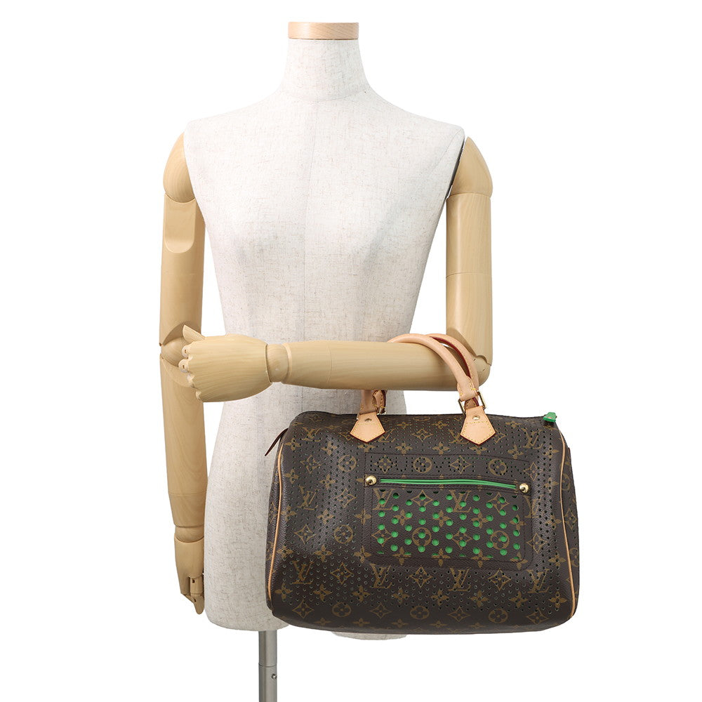 LOUIS VUITTON Speedy GreenM95181 Monogram Perfo Size 30