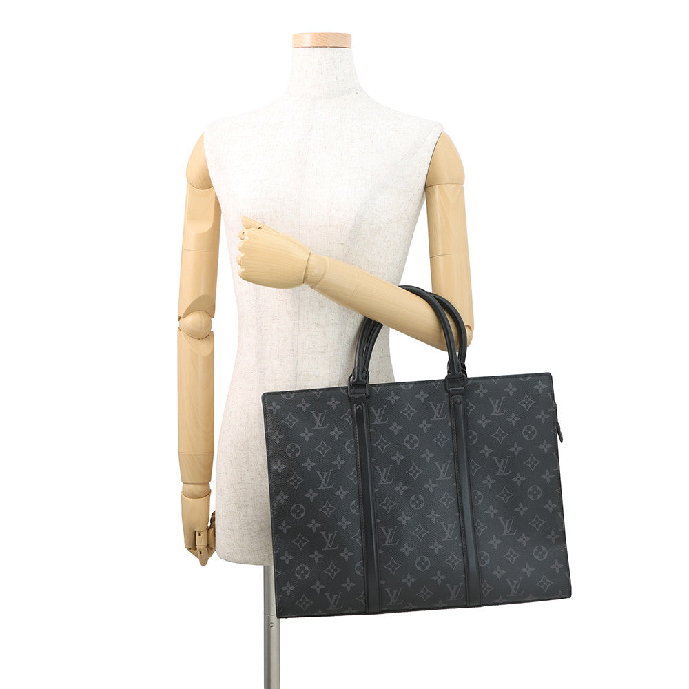 LOUIS VUITTON Sac Plat / Horizontal Zip NoirM45265 Monogram Eclipse