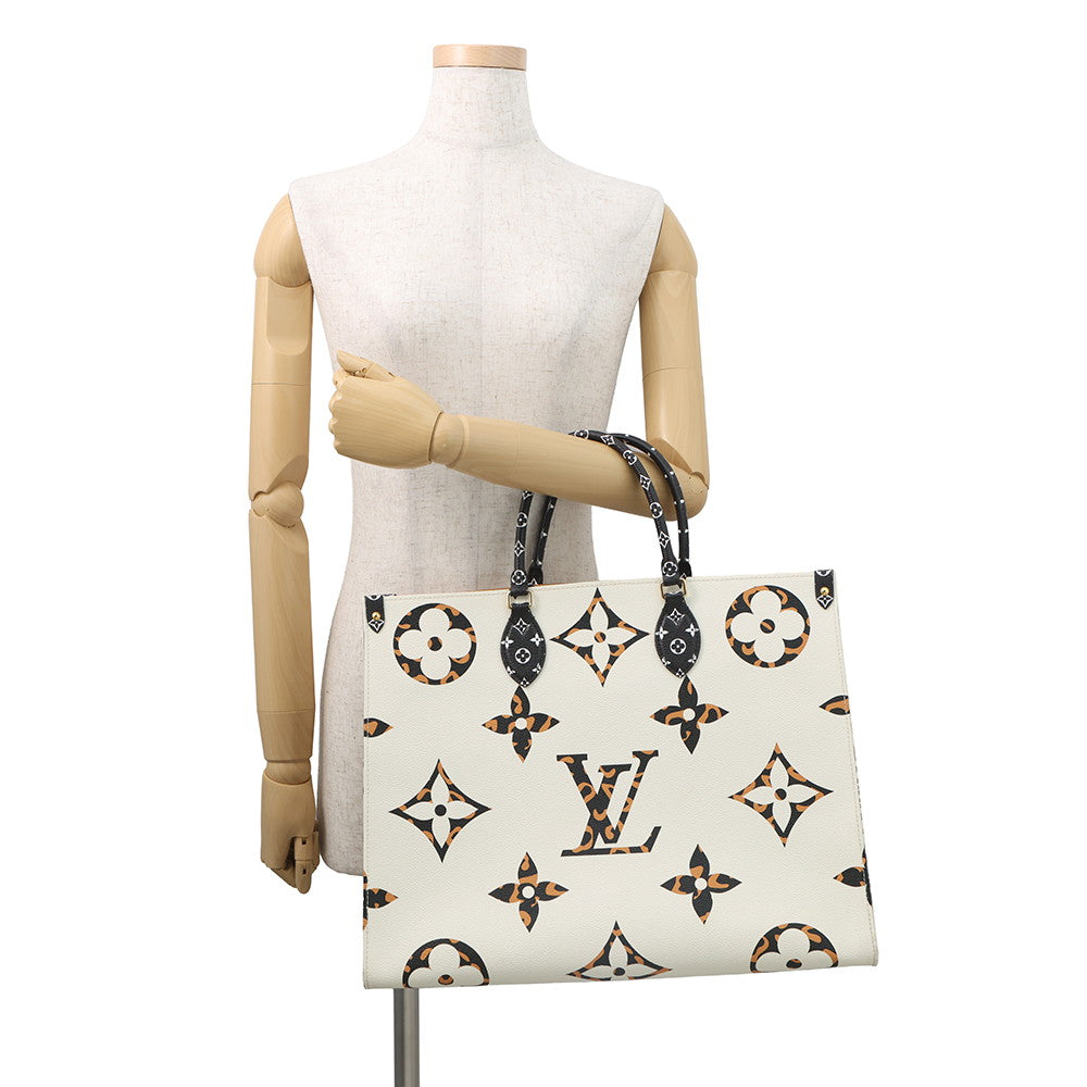 LOUIS VUITTON Onthego IvoireM44675 Monogram / Jungle Size GM