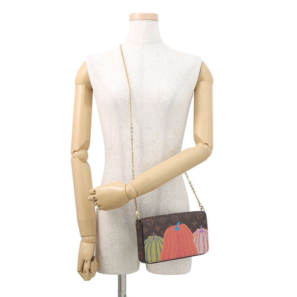 LOUIS VUITTON LV × YK Felicie Pochette Brown/MulticolorM82108 Monogram?Pumpkin
