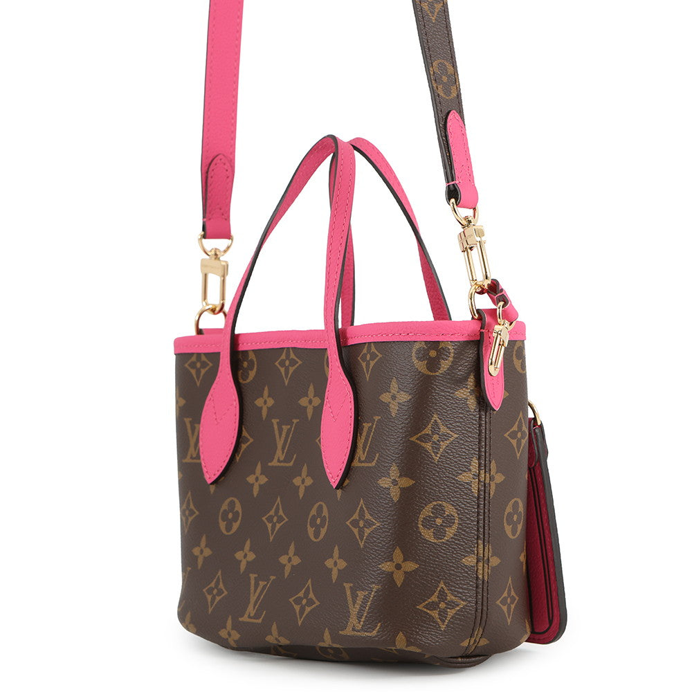 LOUIS VUITTON Neverfull?Inside Out Rose Buffalo Pondichery LeatherM12106 Monogram Grain Leather Size BB