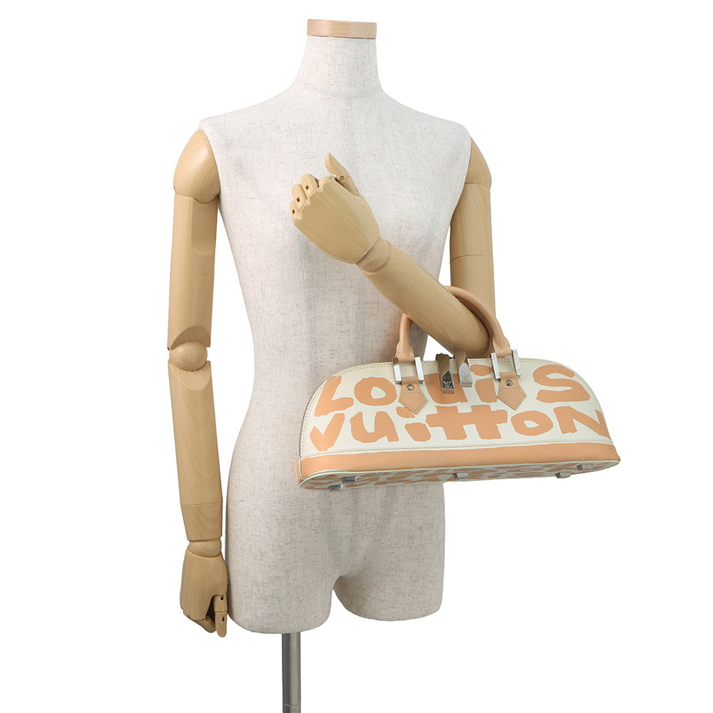 LOUIS VUITTON Alma?Horizontal Beige/WhiteM92176 Monogram?Graffiti