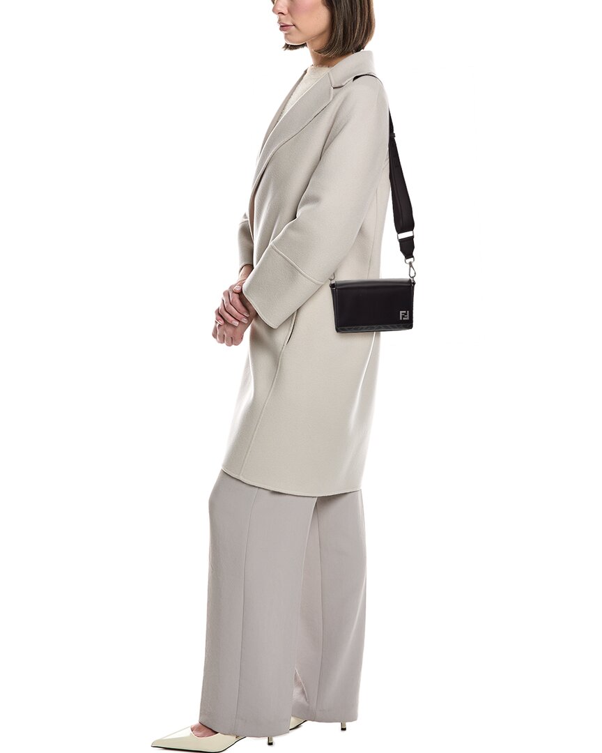 Fendi Squared Ff & Canvas Shoulder Bag