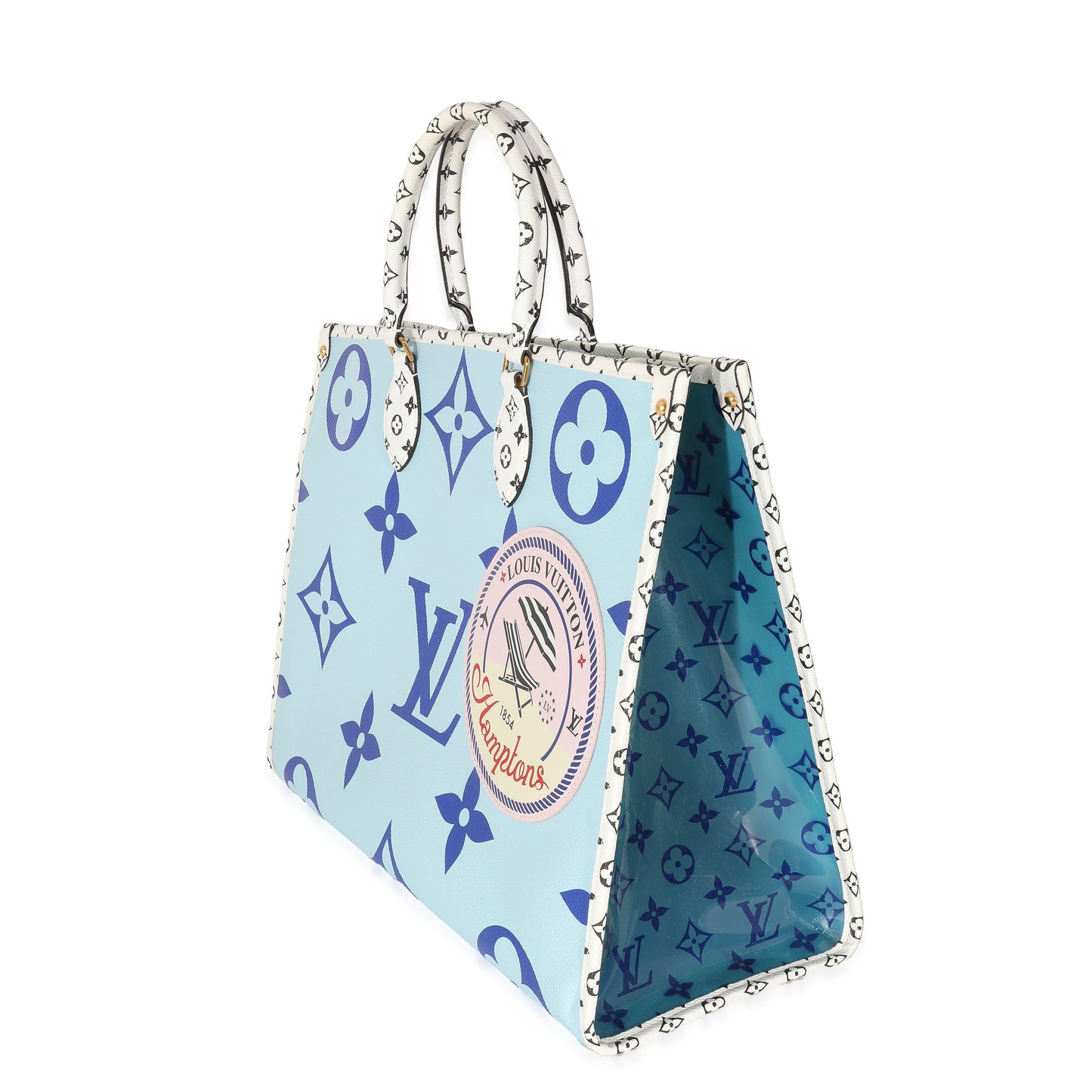 LOUIS VUITTON Limited Edition Blue Monogram Giant Hamptons Onthego