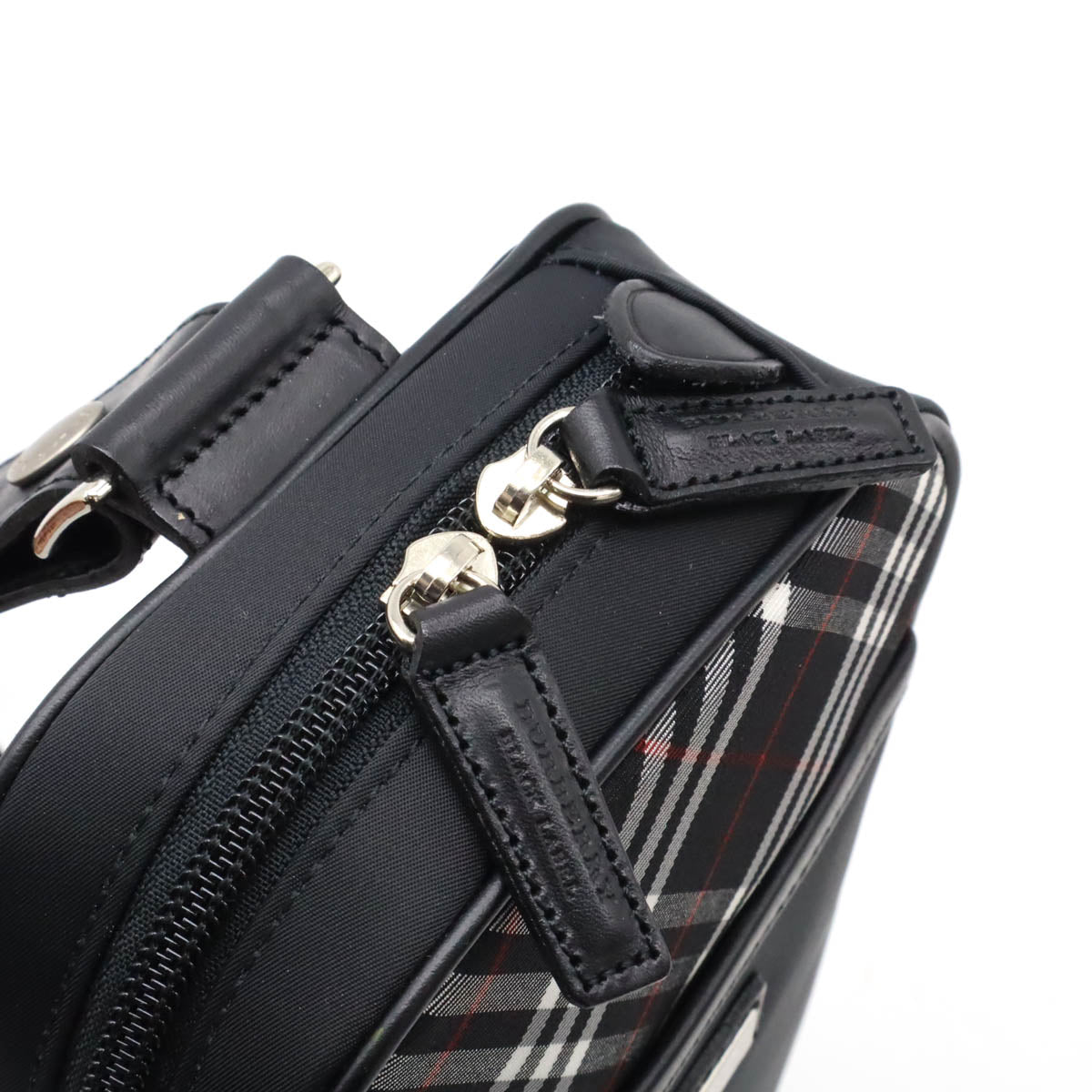 Burberry Black Label Nylon Canvas/Leather Shoulder Bag