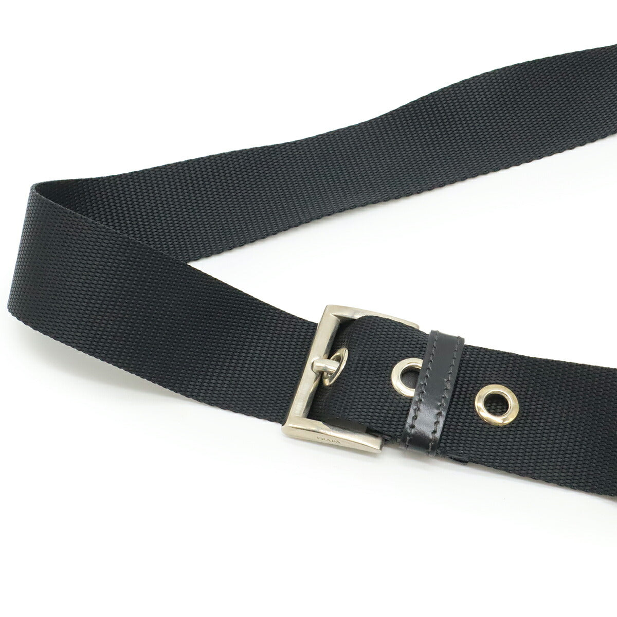 Prada Triangle Logo Nylon Leather Shoulder Bag