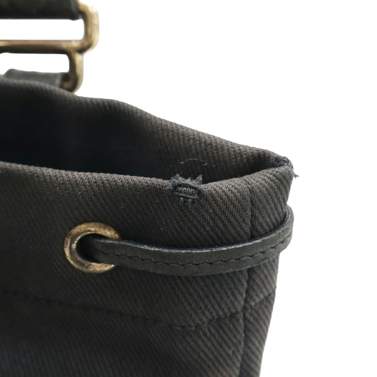 Saint Laurent Kahala Rive Gauche Canvas Leather Tote Bag