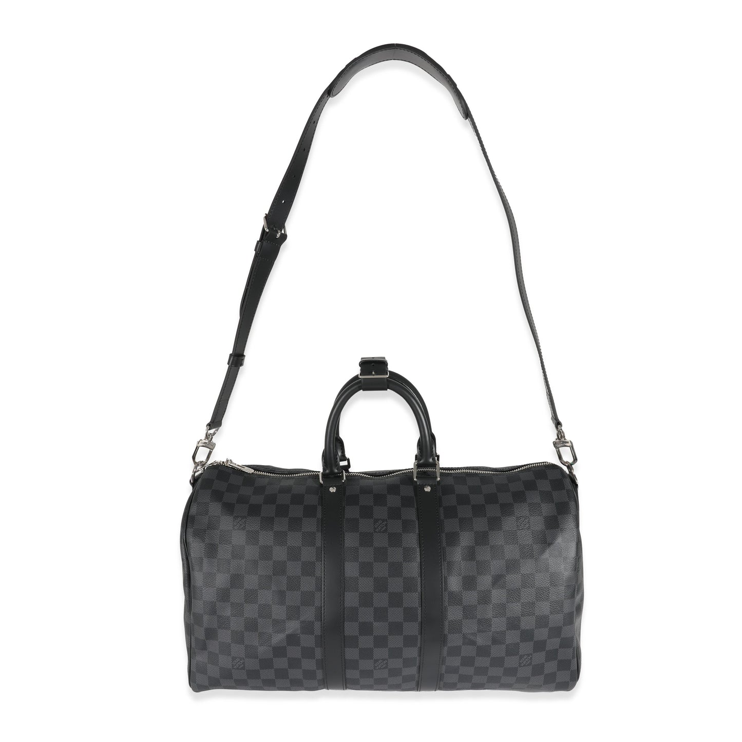Luxury Women's Handbag | Louis Vuitton Canvas Damier Graphite Keepall Bandouliere 45