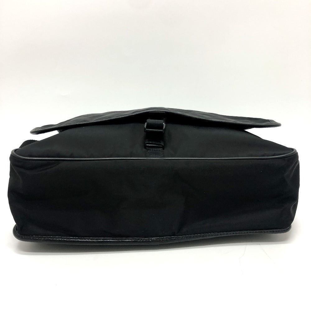 PRADA Shoulder Bag â u166 Nylon / leather black mens
